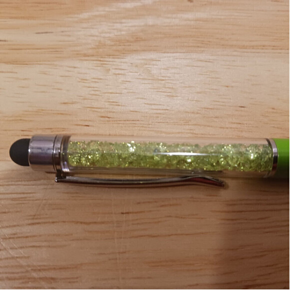 Hand Engraved Quote Pen In Lime Green - Picture 5 of 6